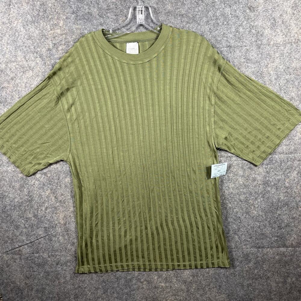 NWT ITTIERRE SPA Men’s Green Silky Stretchy Top Size Lg Retail $225